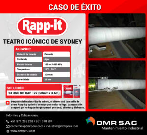 Reparación de tubería en icónico teatro australiano con Rapp-it