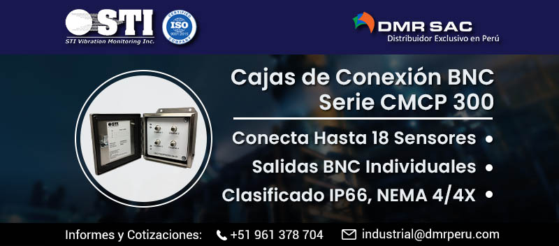 Cajas de conexion BNC de STI Serie CMCP300 para mantenimiento predictivo en industria y minería