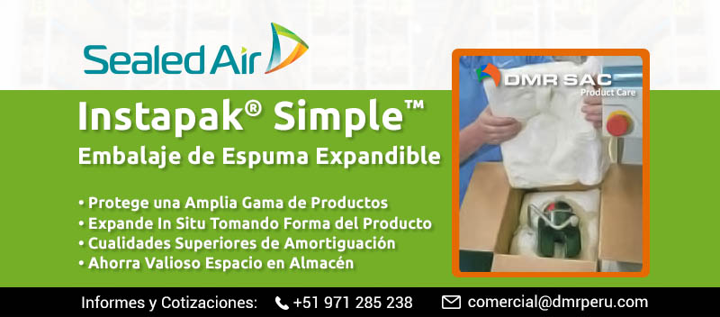 Portada: Sistema de embalaje de espuma protectora Instapak Simple de Sealed Air para protección de productos y logística