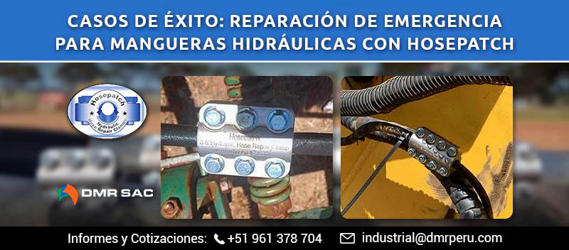 Mangueras hidráulicas reparadas con kit de reparación Hosepatch