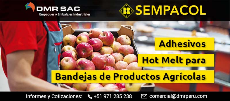 Portada: Adhesivos termofudibles hot melt para bandejas de cartón de productos agrícolas