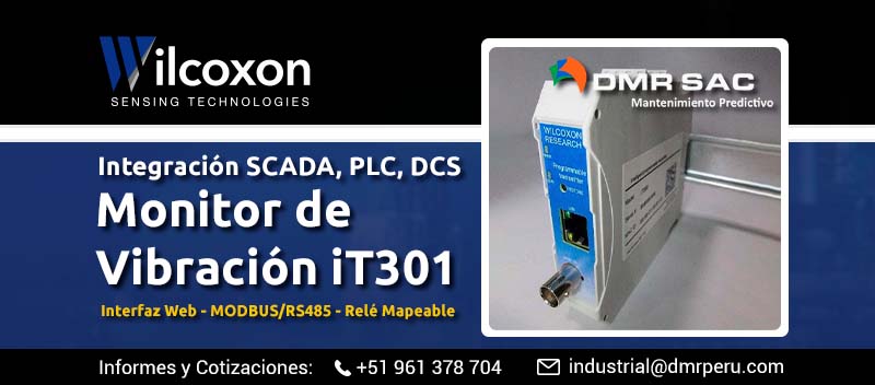 Portada - Transmisor de Vibración iT301 de Wilcoxon para mantenimiento predictivo