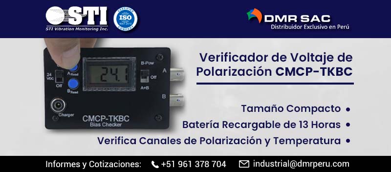 Verificador de Voltaje de Polarización CMCP-TKBC de STI para Mantenimiento Predictivo en Perú