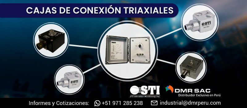 Cajas de conexion para sensores triaxiales de STI para el monitoreo de condición